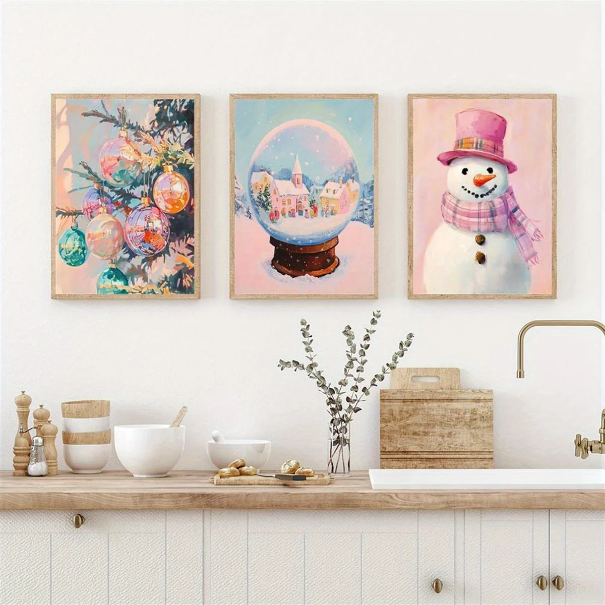 3Pcs Wooden Frmaed …