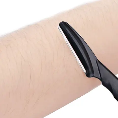 Ögonbrynstrimmerknivar Bärbar ansiktshyvel Hårborttagare Ögonbrynsepilering Hårborttagningskniv Rakblad Sminkverktyg 8 best sales ögonbrynsrakhyvel - №1