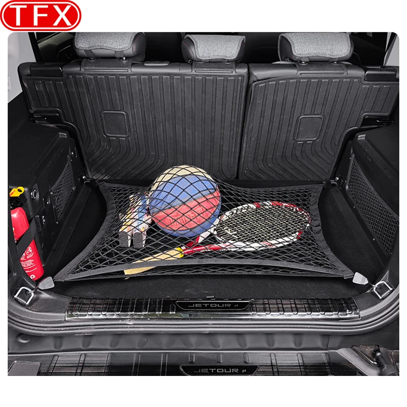 For Chery Jetour T2 2024 2023 Car Styling Trunk Storage Net Pocket Luggage Anti Slip Fixing Trunk Storage Net Auto accessories