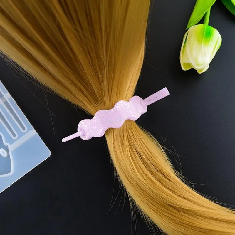 

R3MC Hair Clip Silicone Resin Molds Jewelry Mold Set DIY Hair Pin Epoxy Resin Casting Mold for Girl Women Hair Barrette