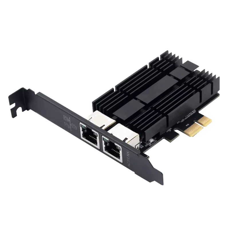 بطاقة شبكة ABSQ-Desktop Pcie، منافذ RJ45 مزدوجة، 2.5 جيجا جيجابت إيثرنت، سرعة 2500 ميجا بت في الثانية؛