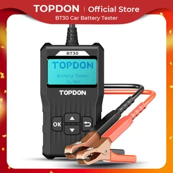 TOPDON BT30 12V Car Battery Tester Digital Automotive Diagnostic Analyzer Vehicle Cranking Charging Scanner Tool One For All