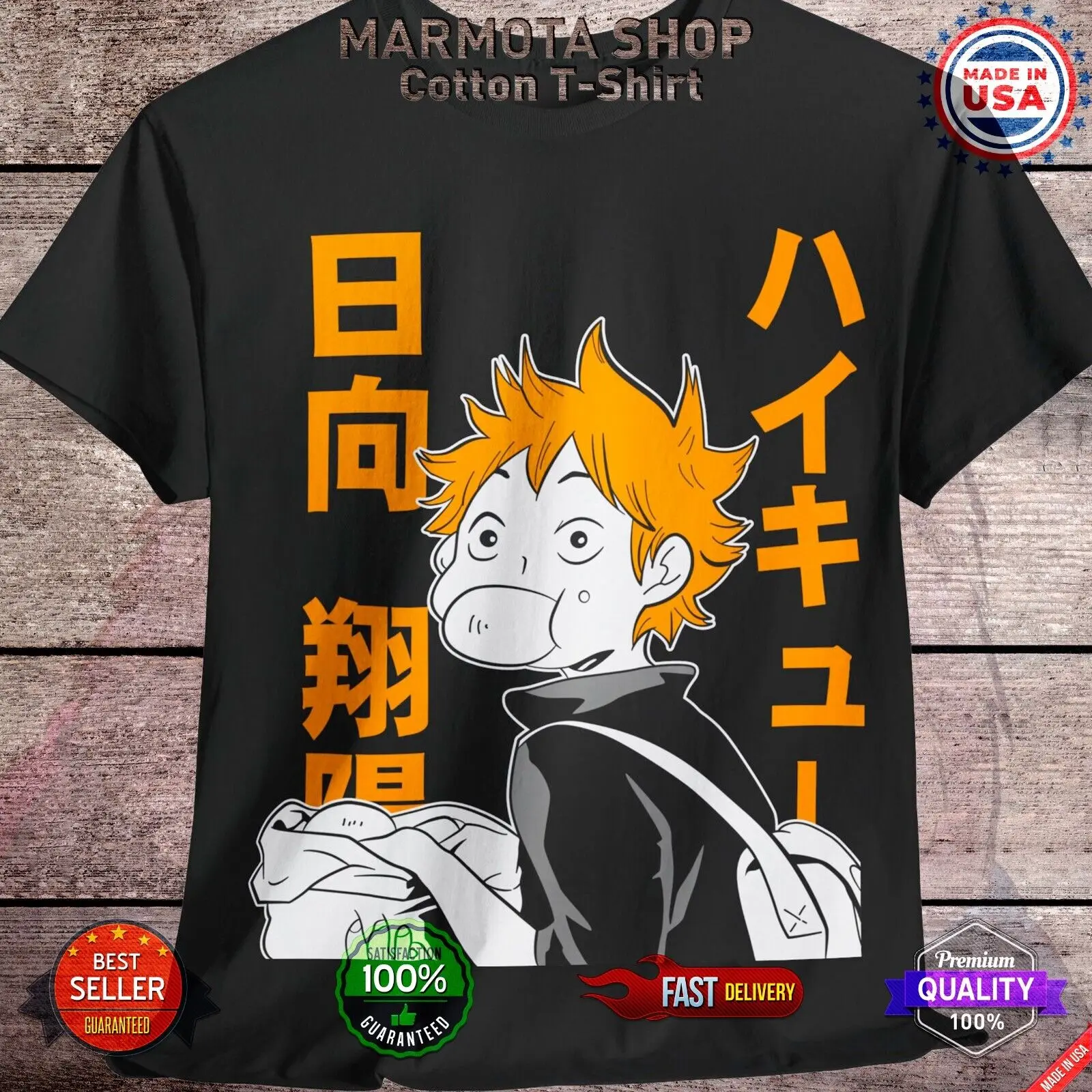 Hinata Shoyo Haikyuu Shirt Anime Japanese Tee T-Shirt Volleyball Manga Otaku