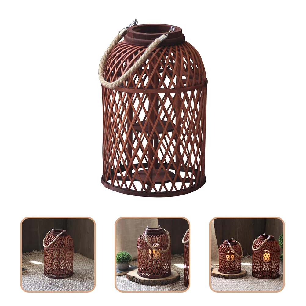 

Bamboo C Holder Hollow Hanging Lantern Rattan Wedding Pendant Lamp Shade Festive nament Reliable Design Warm