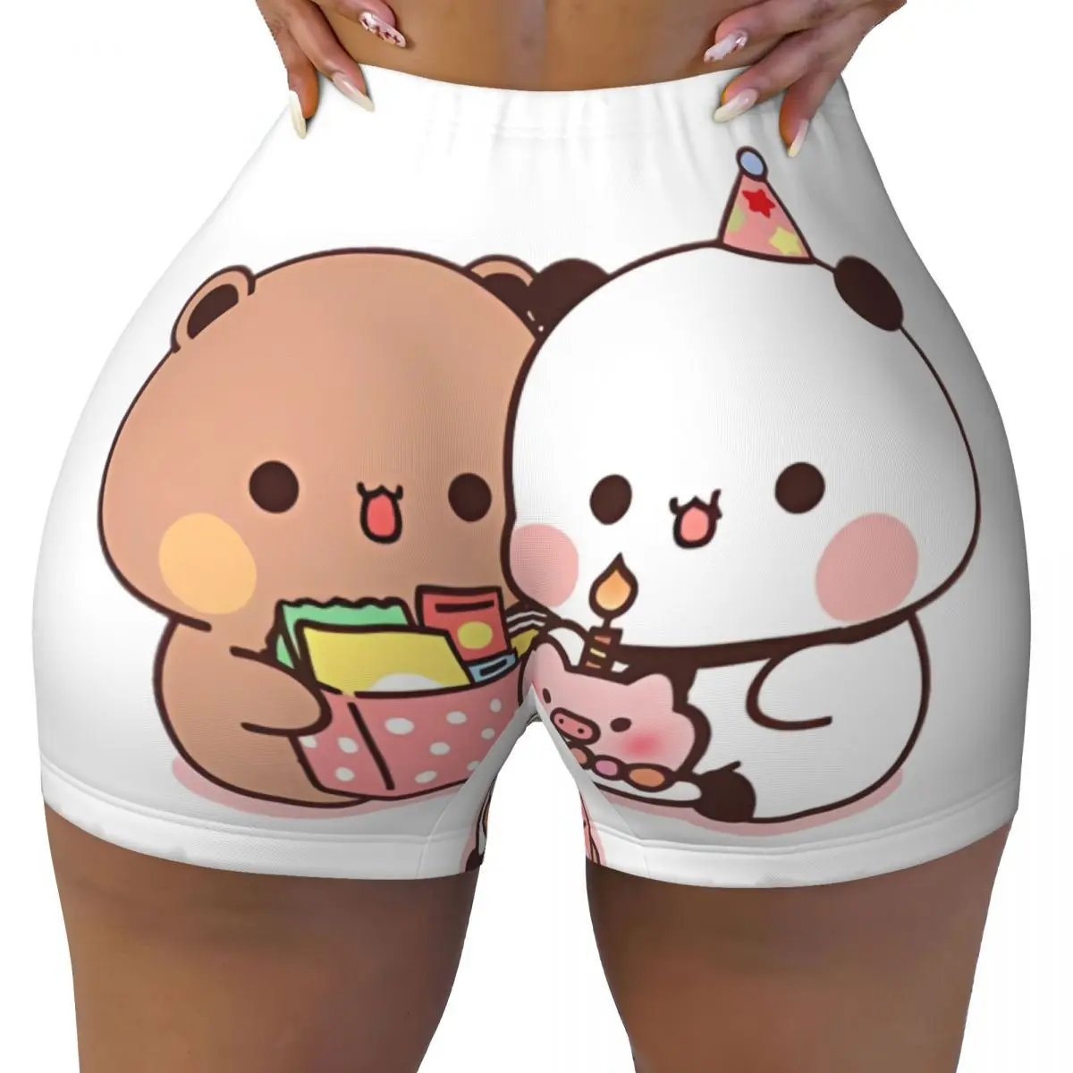 Custom Peach And Goma Workout Running Volleyball Shorts Women's Bubu Dudu Gym Yoga Shorts