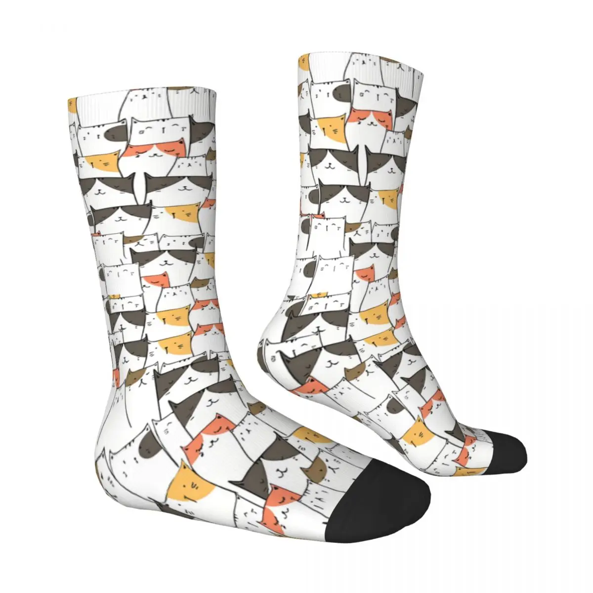 Are You Kitten Me Right Meow Suspicious Cats Socks Male Mens Women Winter Stockings Printed