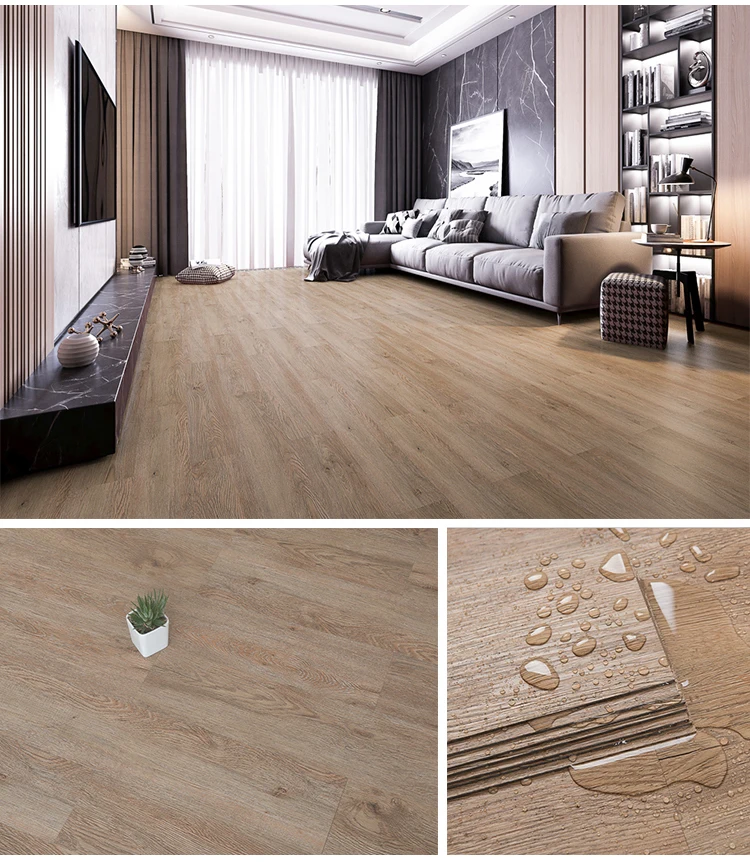10pc Self-adhesive Wood Grain Floor Wall Sticker Modern Style PVC Living Room Toilet Kitchen Home Floor Decor Waterproof Sticker