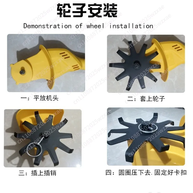 21V /240vBattery Micro-Tiller Earth Loosening Machine Agricultural Earth Tiller Small Household Electric  Cordless HoeRotaryTi
