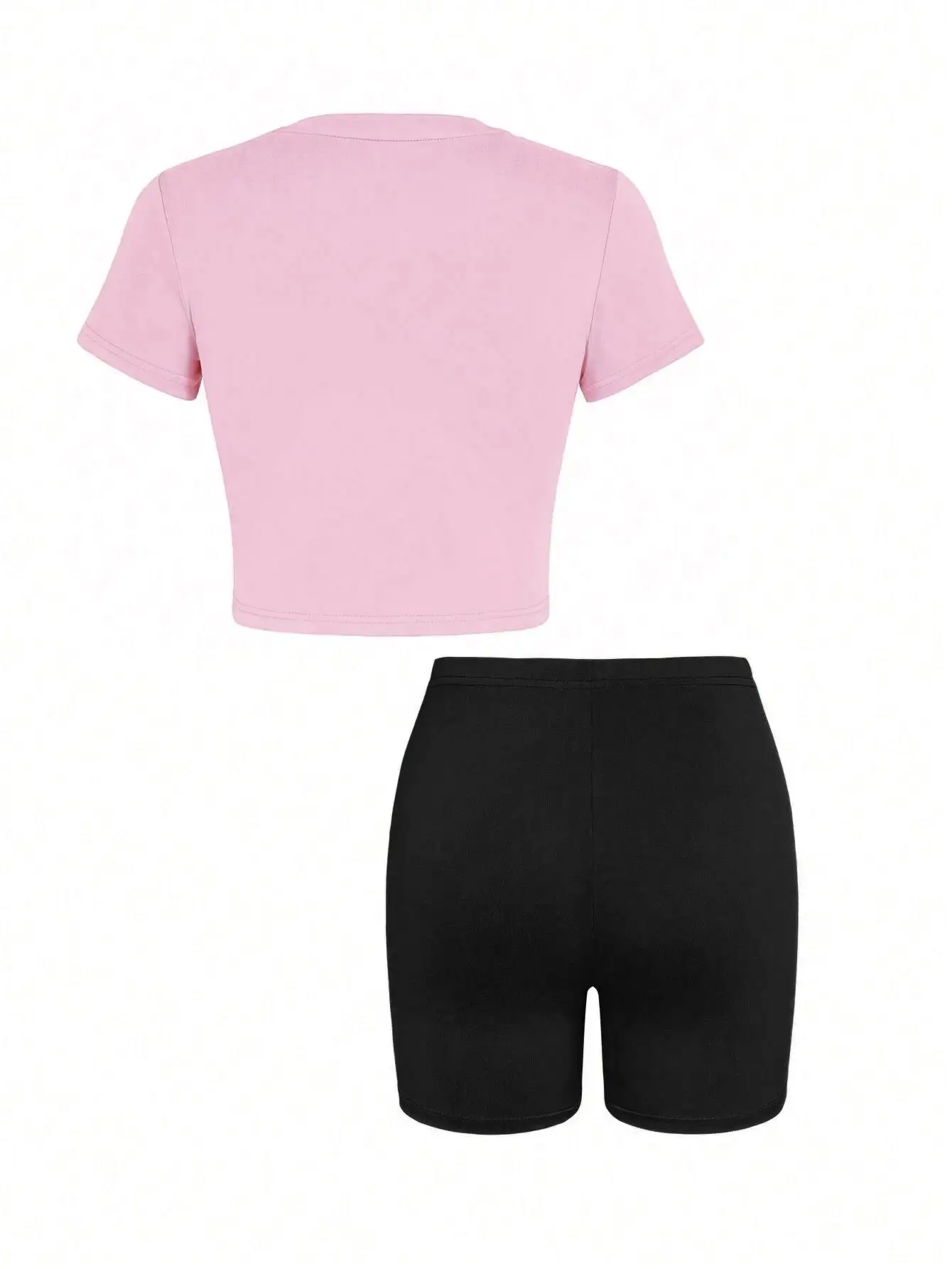 الزهور الملونة طباعة سليم تي شيرت مجموعة المرأة الصيف كول Crewneck الملابس العصرية سليم بدلة قصيرة كل مباراة المحاصيل تي شيرت