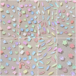 Mocha Mixed Color Mixed Shape Wholesale Flat bottom Nail Art rhinestones Self-Adhesive Shiny Glass Crystal 3D Nail Decoration