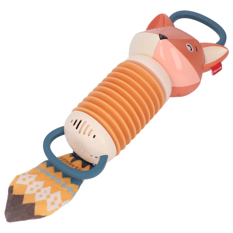 ของเล่นหีบเพลงจิ้งจอกการ์ตูน ของเล่นหีบเพลงจิ้งจอกนุ่มสำหรับเด็ก ของเล่นเสริมพัฒนาการด้านดนตรีสำหรับเด็กเล็ก เครื่องดนตรีเสริมสร้างประสาทสัมผัส