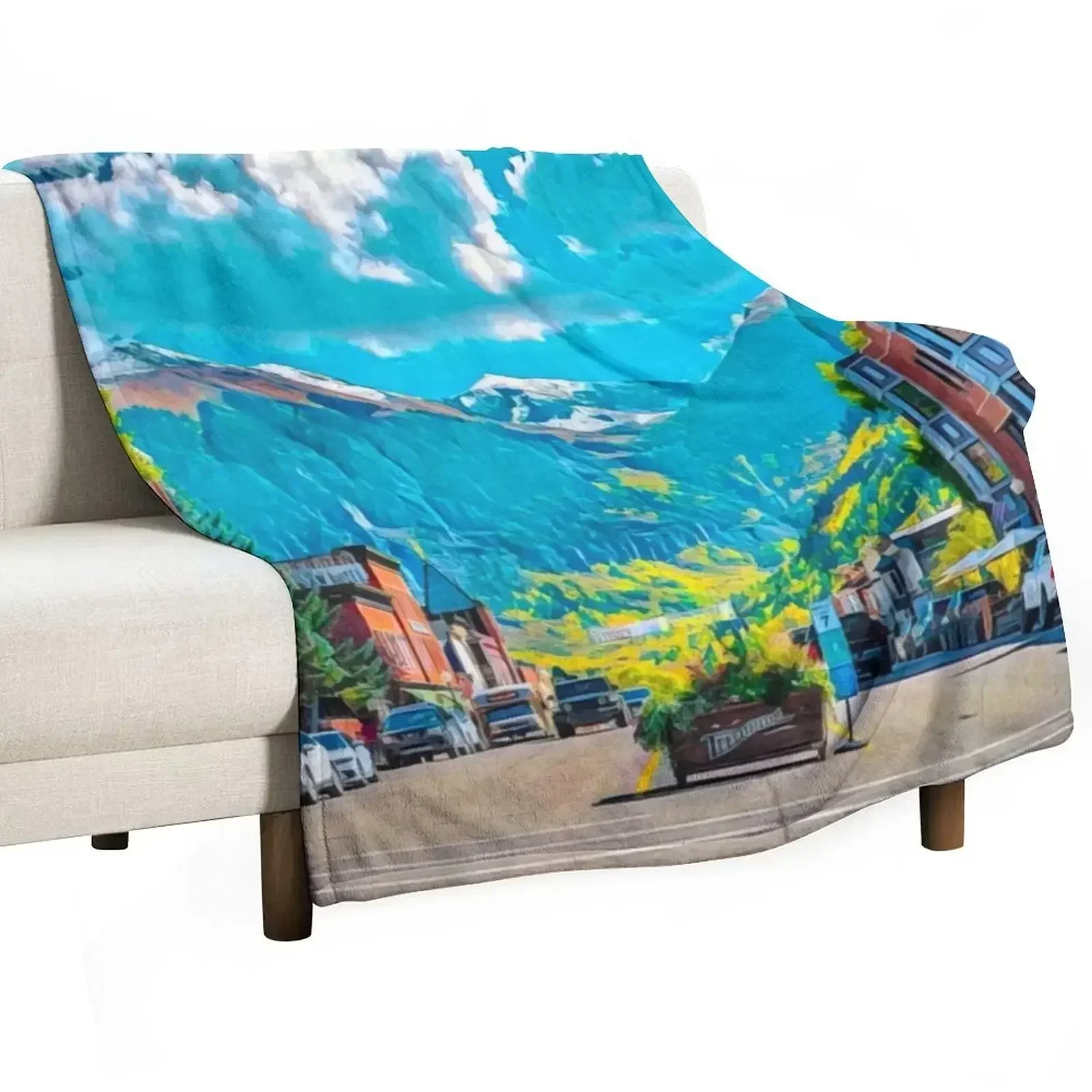 Telluride Colorado Throw Blanket Beautifuls Luxury St Blankets For Bed Shaggy Quilt Extra Large Throw Blankets