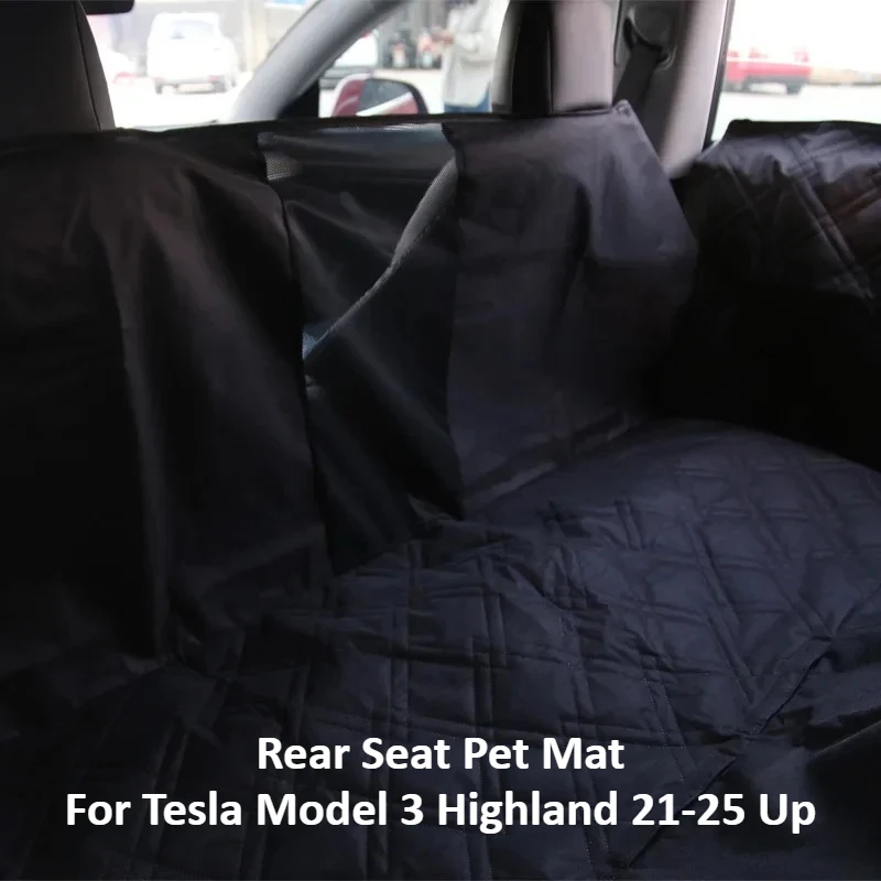 

Rear Seat Pet Mat for Tesla Model 3 Highland 21-25 Up Accessories Back Seat Cover Dog Camping Waterproof Protective Pad Cushion