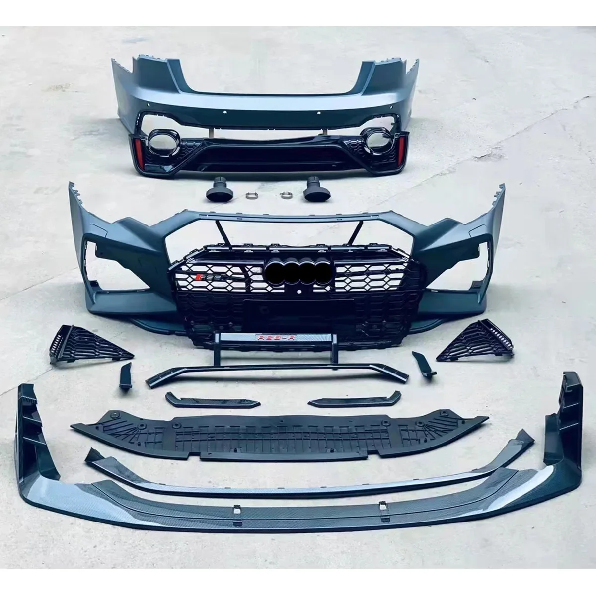 

Wholesale Modification PP Material Body Kit For Audi A6 C8 2019-2022 Upgrade RS6 Look Like Facelift Auto Parts