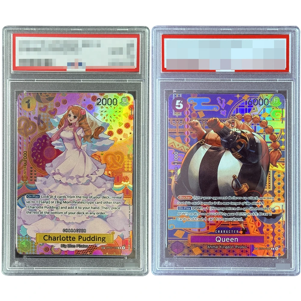 

Diy 2024 One Piece OP08-Two Legends Queen Special Alternate Art Collection Card Self Made Charlotte Pudding Queen Graded Cards