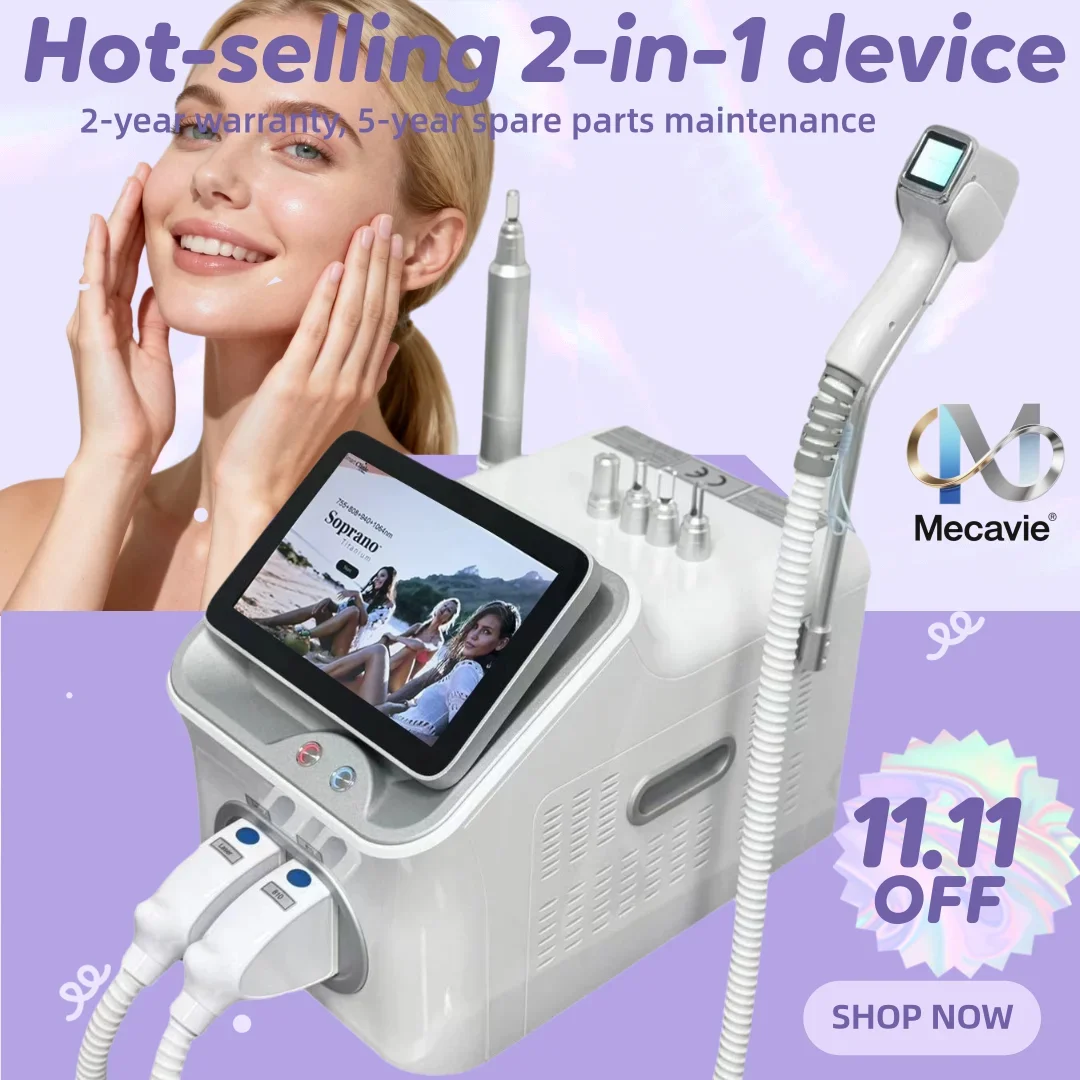 New professional 2in1 desktop picosecond tattoo removal, melasma removal, multi-function 808nm diode laser hair removal machine