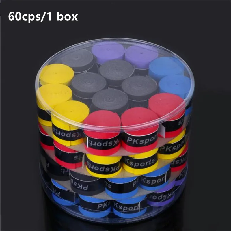 Durable 60pcs Non Slip Fabric Tapes Badminton Sweat Absorbent Rod Badminton Hand Gel Handle Racket Anti Skid Tape Grip Tennis