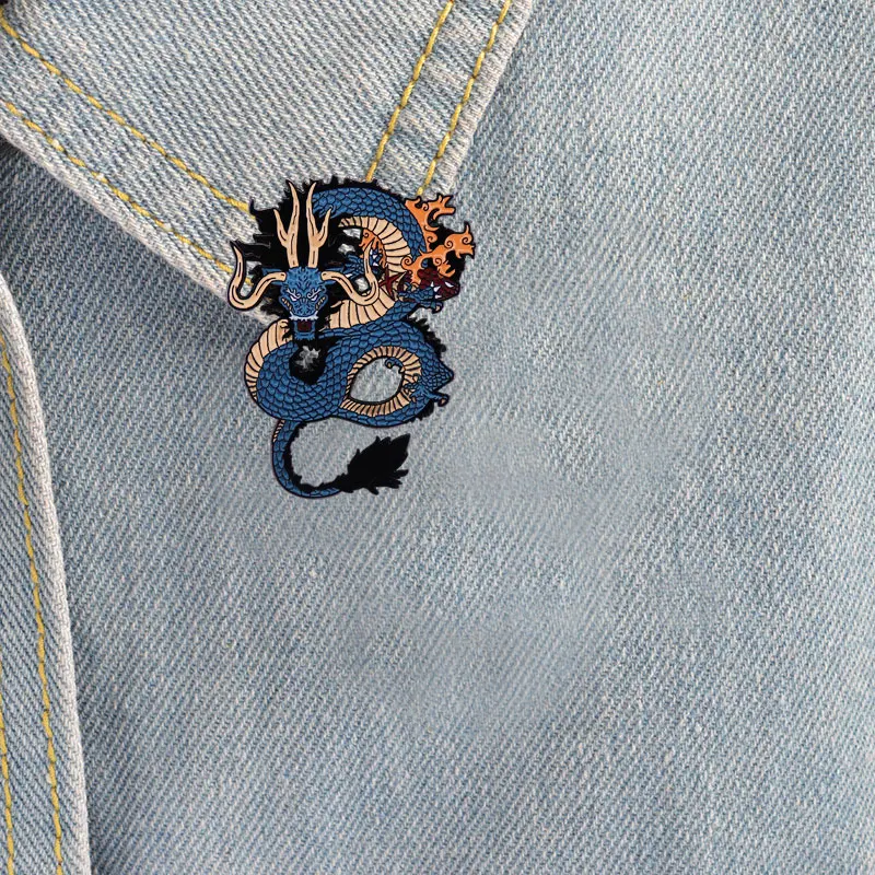 Cool Chinese Dragon Enamel Pin Badge Brooch Gift Backpack Decoration Jewelry