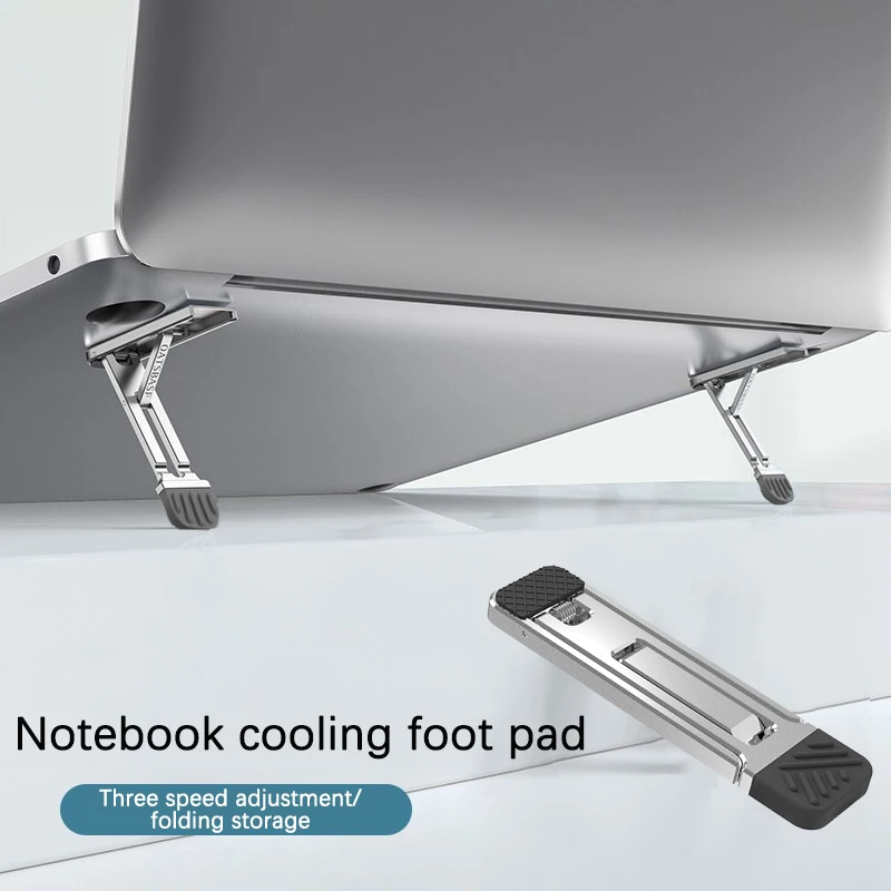 New Riser Feet Nonslip Zinc Alloy Laptop Holder For Macbook Air Pro Pad IP Desktop Kickstand Foldable Notebook Keyboard Stand