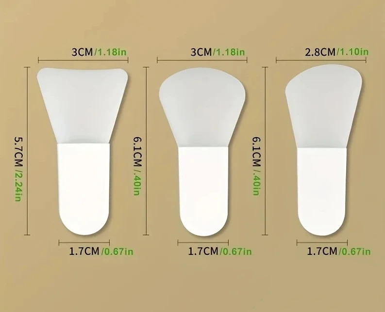 3 peças aplicador de máscara escova de silicone macio, mini espátula de maquiagem conjunto de ferramentas de beleza facial, lama facial, escova de máscara de maquiagem