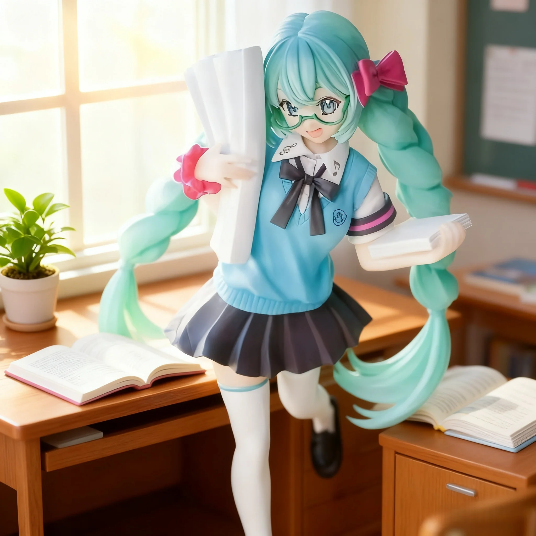 جديد 19 سنتيمتر أنيمي هاتسون ميكي 16th الذكرى التذكارية زي مدرسي شخصية عمل دمية لعبة مجسمة Otaku جمع اليد