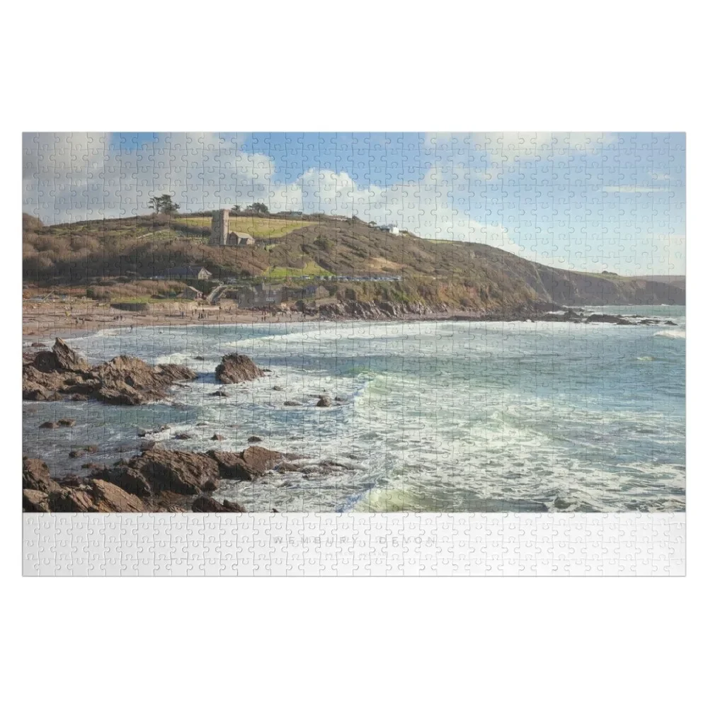 

Wembury Beach, Devon Jigsaw Puzzle Custom Gift Custom Wooden Name Custom Wood Woods For Adults Puzzle