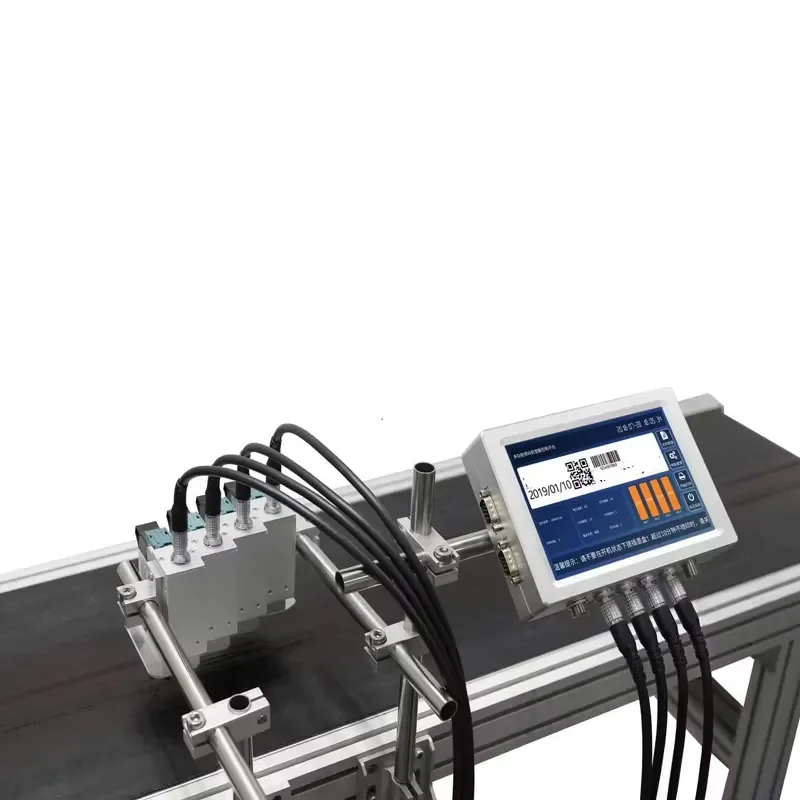 Ink-jet Plastic Bags Expiry Date Printing Coding Machine Online Inkjet Printer With Conveyor