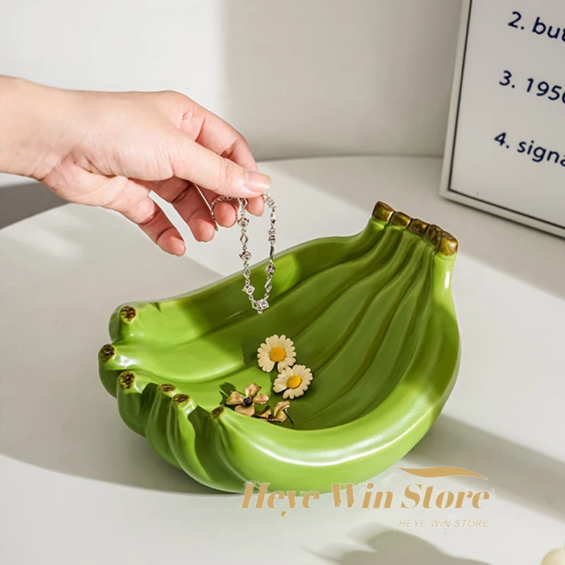 Banana-shaped Home Snack Plate Ceramic Bowls Exquisite Snacks Decorative Plate Restaurant Hotel Storage Tray Home Decoration view 5