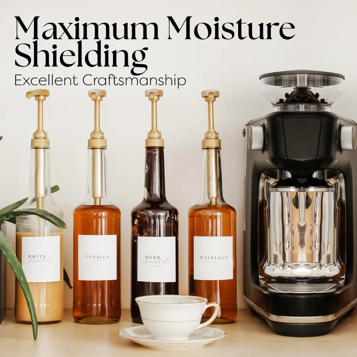 8pcs Lockable Syrup Pump Precise Dispensing Easy Clean Dispenser for Coffee Liquid Syrup Home Kitchen Bar Accessories Set