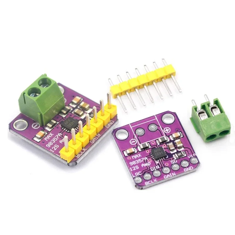 MAX98357 I2S Digital Audio Amplifier Module with Headers Pre-soldered, Ready for Raspberry Pi Pico ESP32 Arduino, 3W Class D