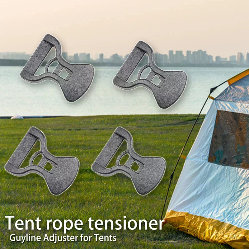 Tent Guyline Runner Guy Lines Stopper Cord Rope Tightener Tent Fixing Clip Adjusting Buckle Tent Multi-Function Rope Buckle