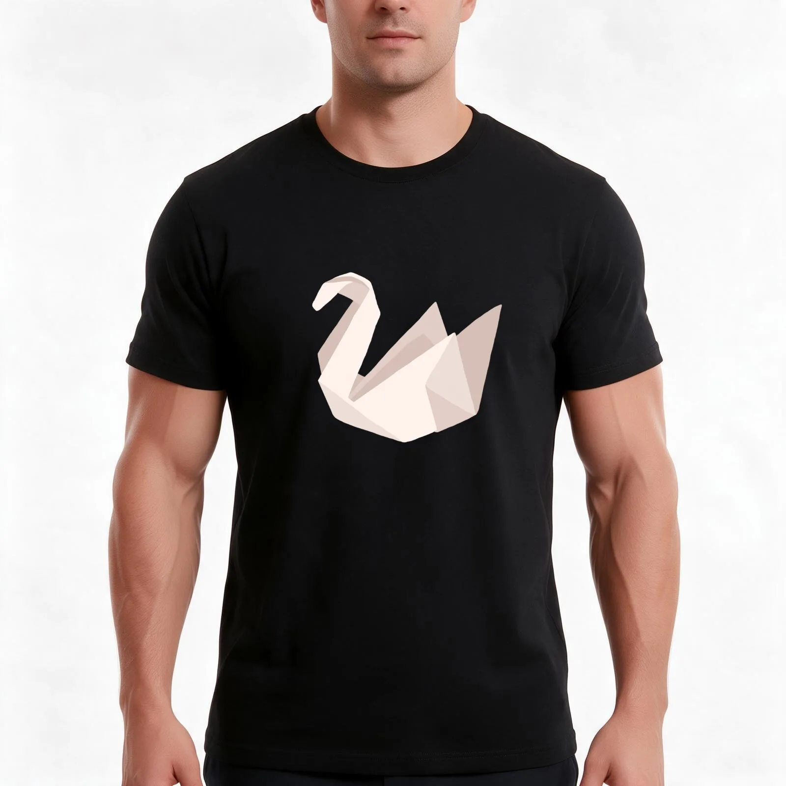 Prison Break - Origami Swan T-Shirt, Summer Casual Cotton Tee, Oversized Streetwear Tops, Vintage Graphic Print, 100% Cotton