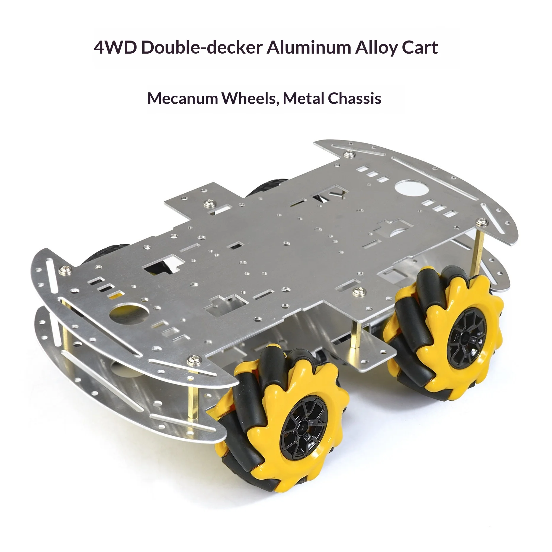 4WD Intelligent Car Mecanum Wheel Bending Car Robot Aluminum Alloy Chassis Line Following Car DIY Kit
