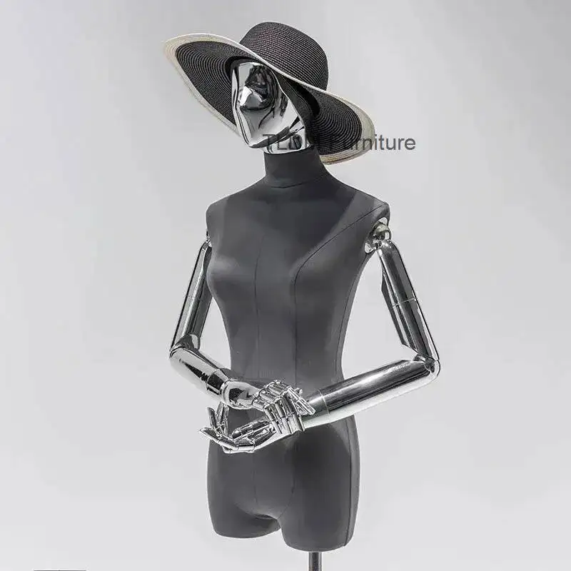 

High-end Modern for Women's Clothing Mannequins Half-length Mobile Dummy Mannequins Creative Deerskin Mannequins for Shops H