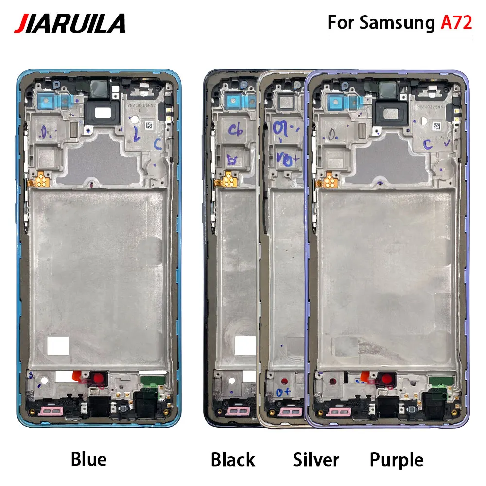 Bingkai Tengah untuk Samsung A22 A32 A52 A72 A52s 4G 5G suku cadang perbaikan Bezel rangka depan