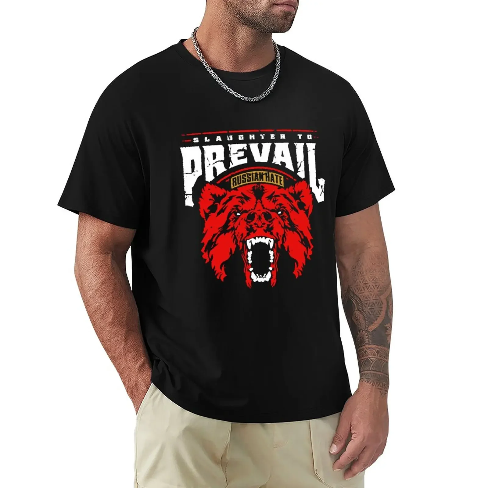 

Slaughter to Prevail T-Shirt blanks Short sleeve tee boys animal print mens workout shirts