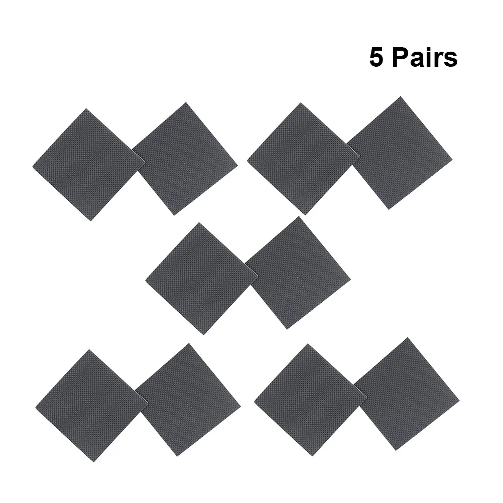 

5Pairs Square Black High Heel Soles Stickers Anti-Slip Shoe Pads for Boots Booties Non-Slip Wear-Resistant Silent Protection