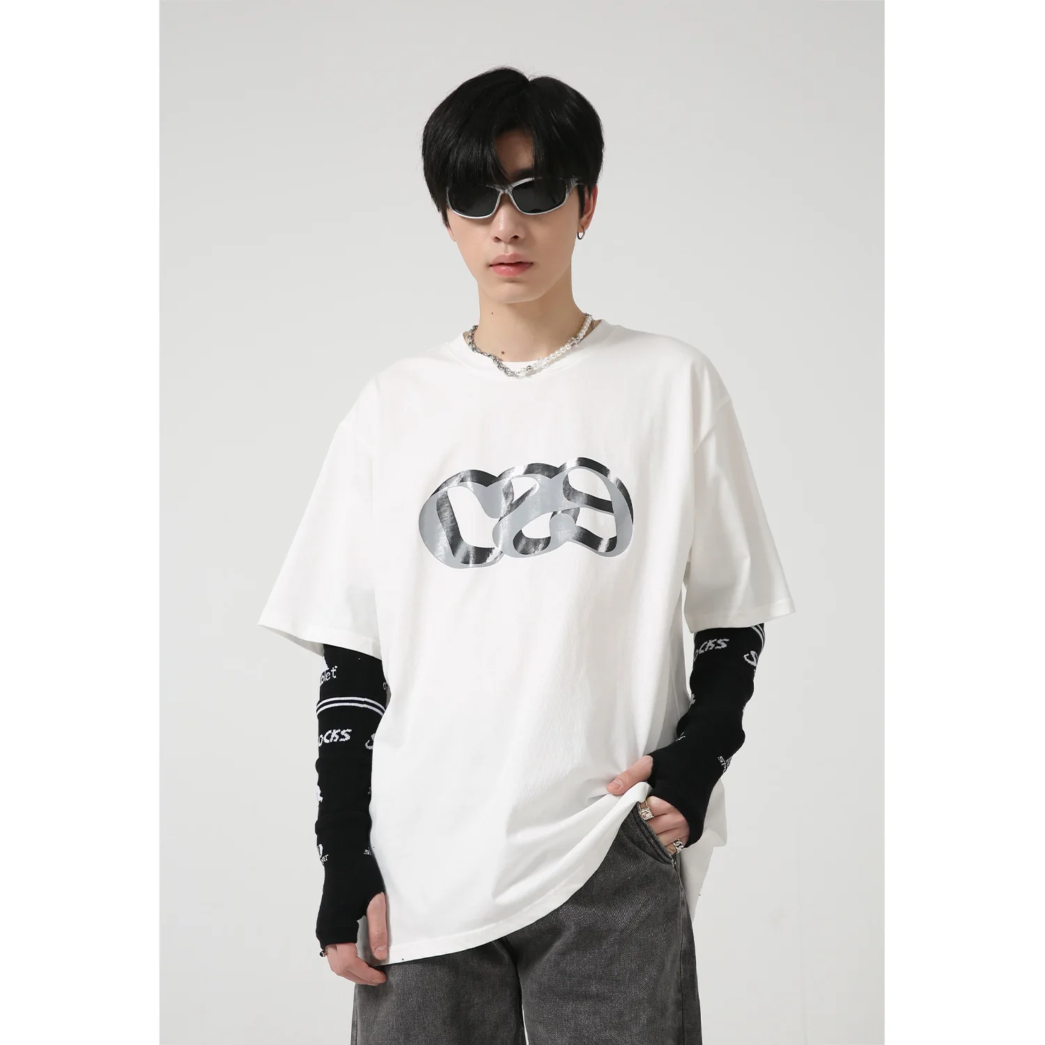 

Men hip-hop casual fashion men's High Street Retro Street clothing t-shirt jacket Harajuku Retro