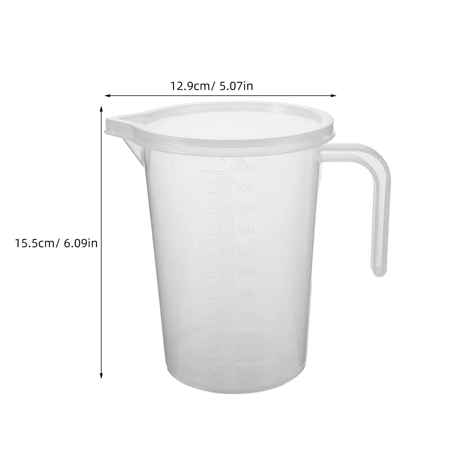 1000Ml Engine Oil Measuring Container High Clarity Plastic Oil Dispensing Jug Lid for Efficient Vehicle Maintenance