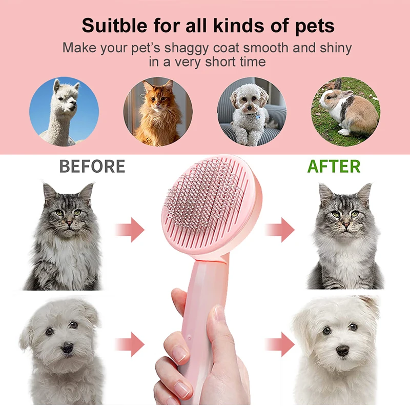 Brosse de toilettage pour animaux de compagnie, peigne pour enlever les poils de chat, épilateur pour chiots et chatons, accessoires de toilettage