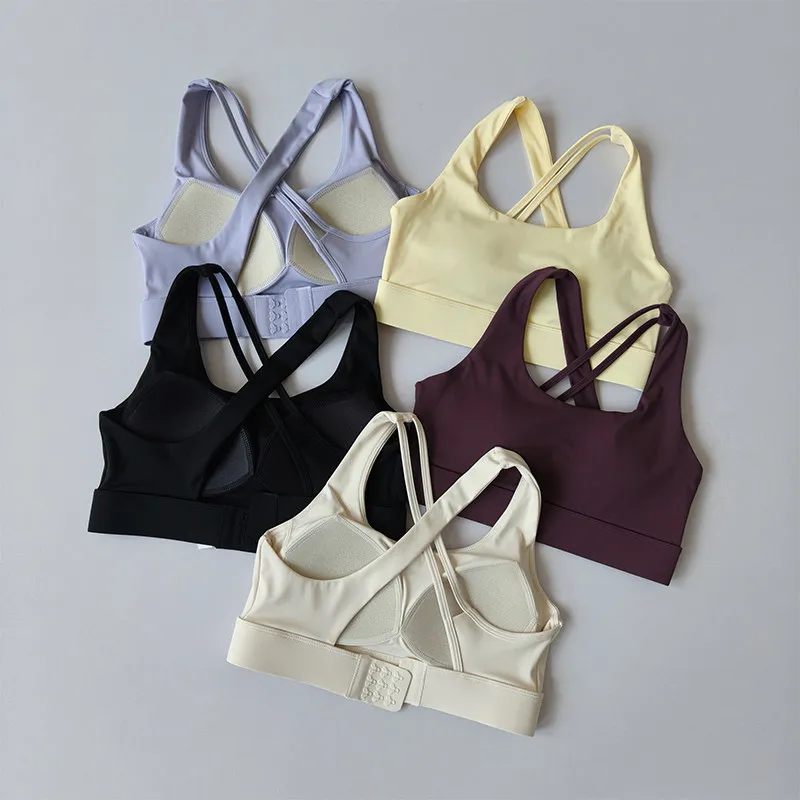 Neuer hochintensiver Cross-Back-Sport-BH, stoßfester All-in-One-Lauf- und Yoga-BH, schnelltrocknende Fitness-Bekleidung. – Detail 14