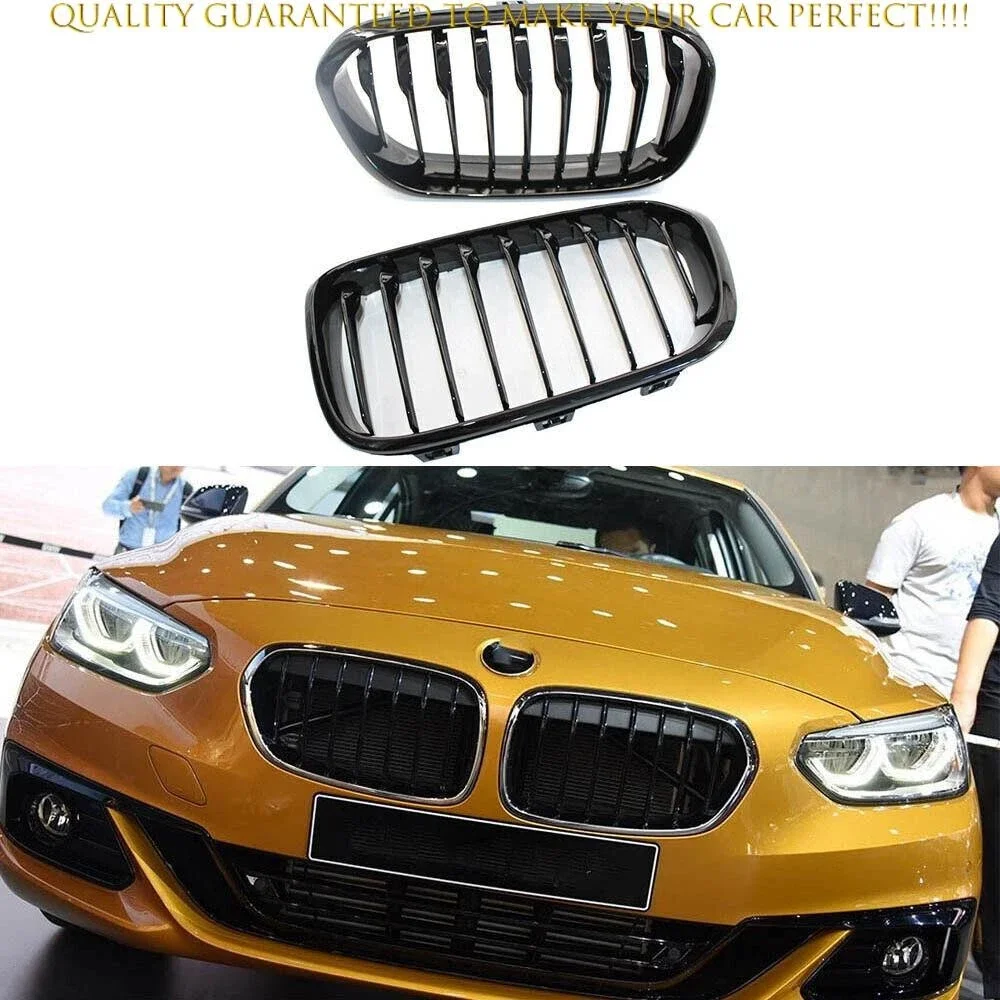 

Для BMW 1 серии F20 F21 2015-2019 глянцевые черные решетки автомобиля передняя решетка замена передней решетки 51137371685, 511371686