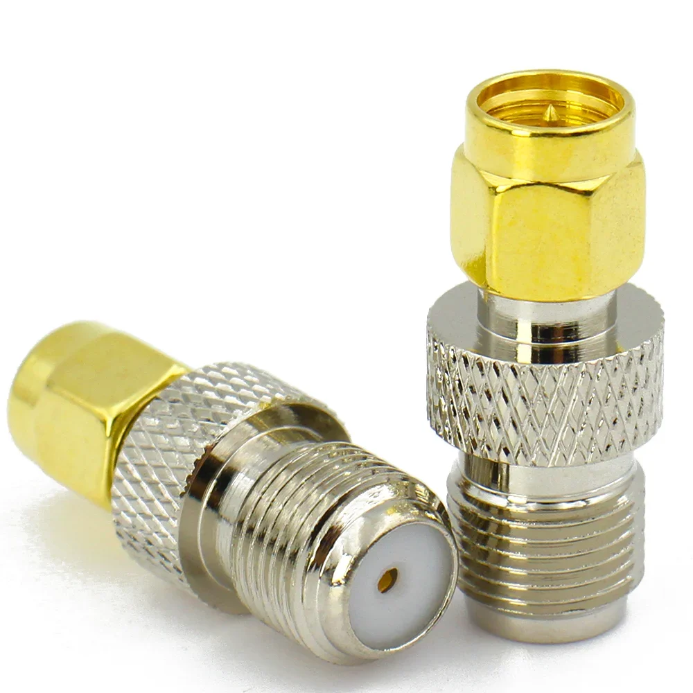 SMA To F Type TV Male Female Connector RF coaxial coax adapter F Type Female Jack to SMA Male Plug Straight Connector Adapter