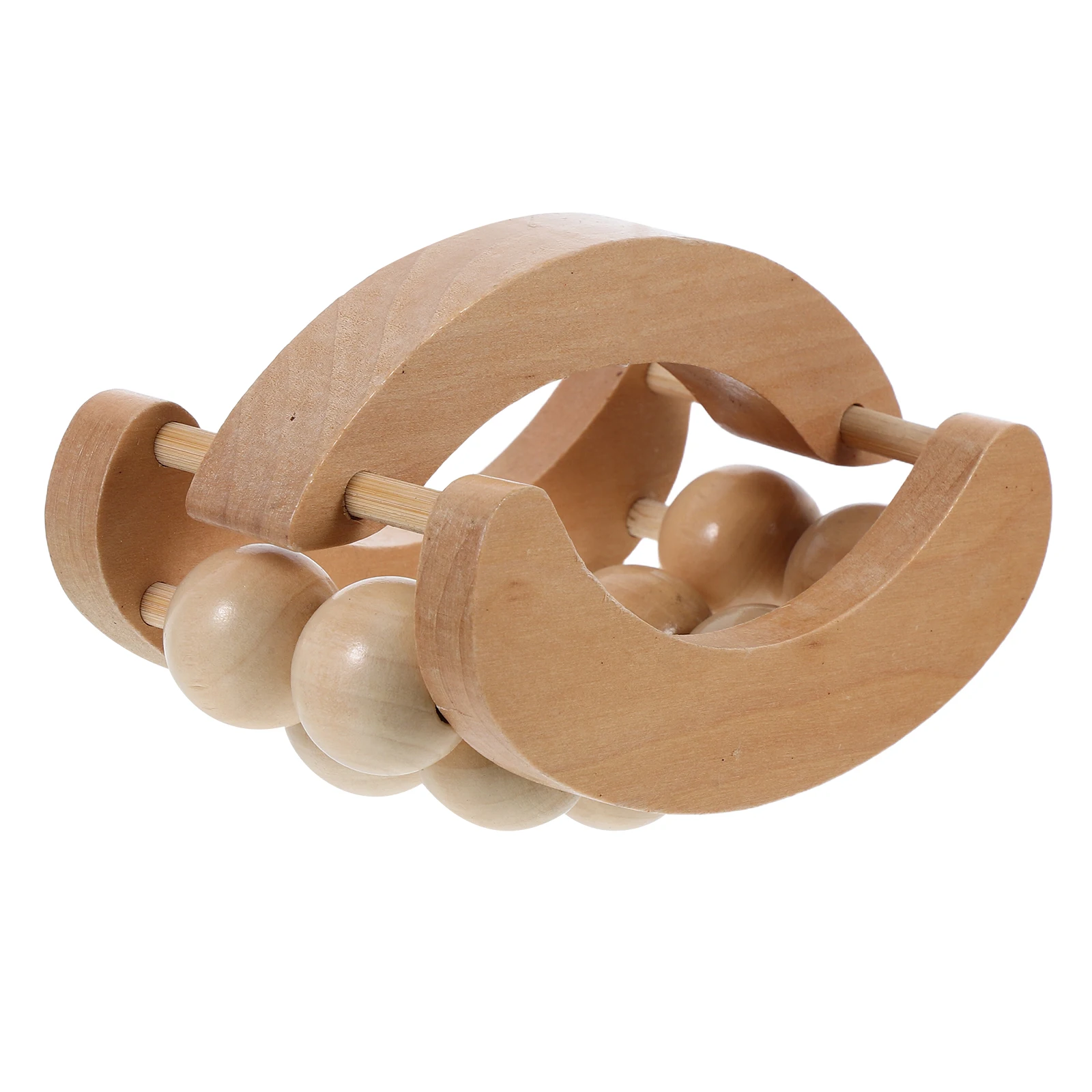 

Wooden Ten Bead Massager Deep Tissue Tool Trigger Point Cane Simple Suction Cups Hand