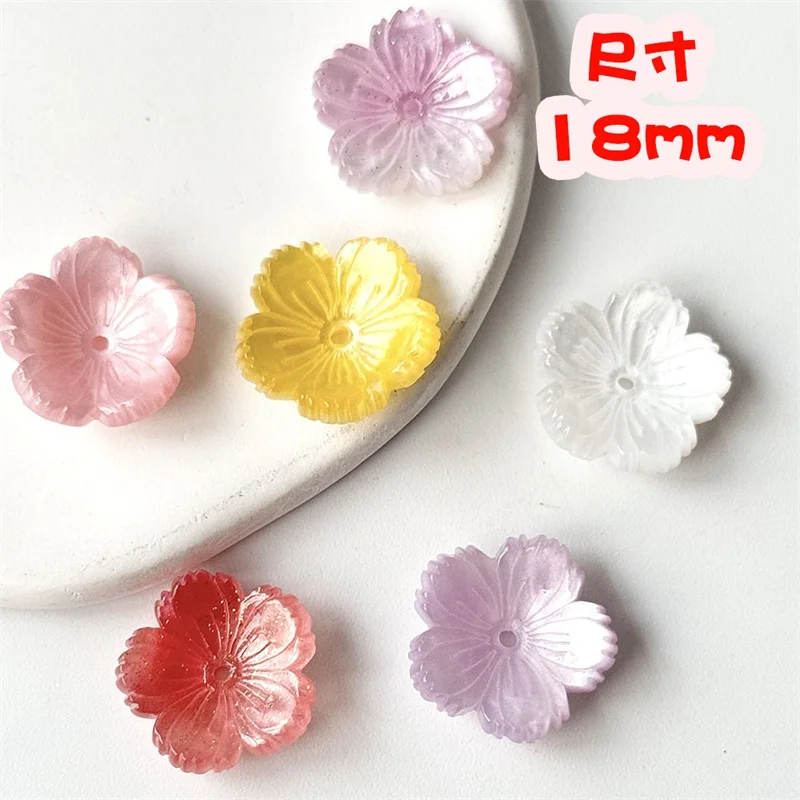 

Оптовая продажа, 90 шт./лот, 18 мм, цветной принт, мультяшные цветы, акриловые бусины, ювелирные изделия своими руками, аксессуары для волос, одежда
