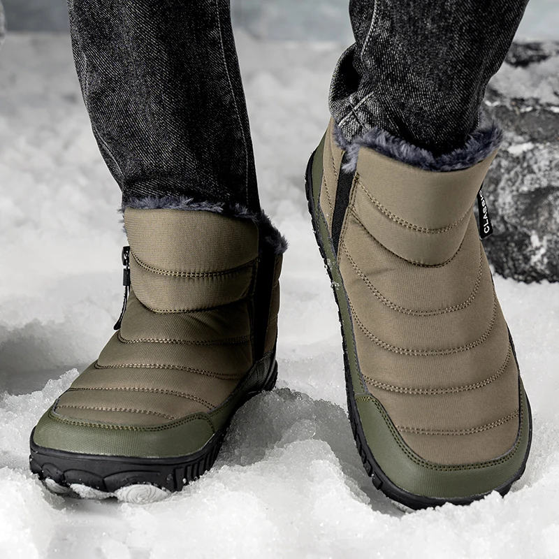 

Shoe Factory Men's Winter Sports Shoes - Barefoot Warm Cotton Style, Women's Five-Toe Wide Toe Box Snow Boots