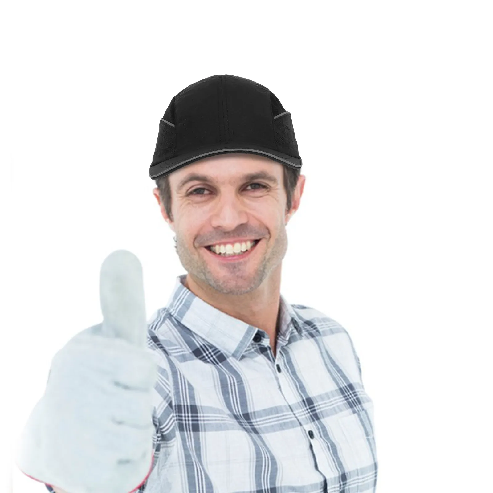 Anti Static Flame Resistant Bump Cap Safety Hat Breathable Impact Protection Extended Brim for Hazardous Work