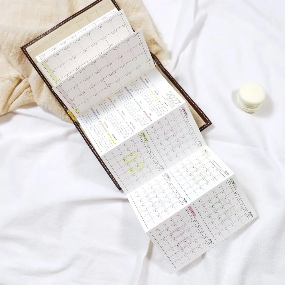 2027 4-Fach Jahreskalender-Nachfüllpack A6 A7 M5 Jahresübersicht für Planer, Gewohnheitsverfolgung, Tagebuch, Terminplaner – Detail 4