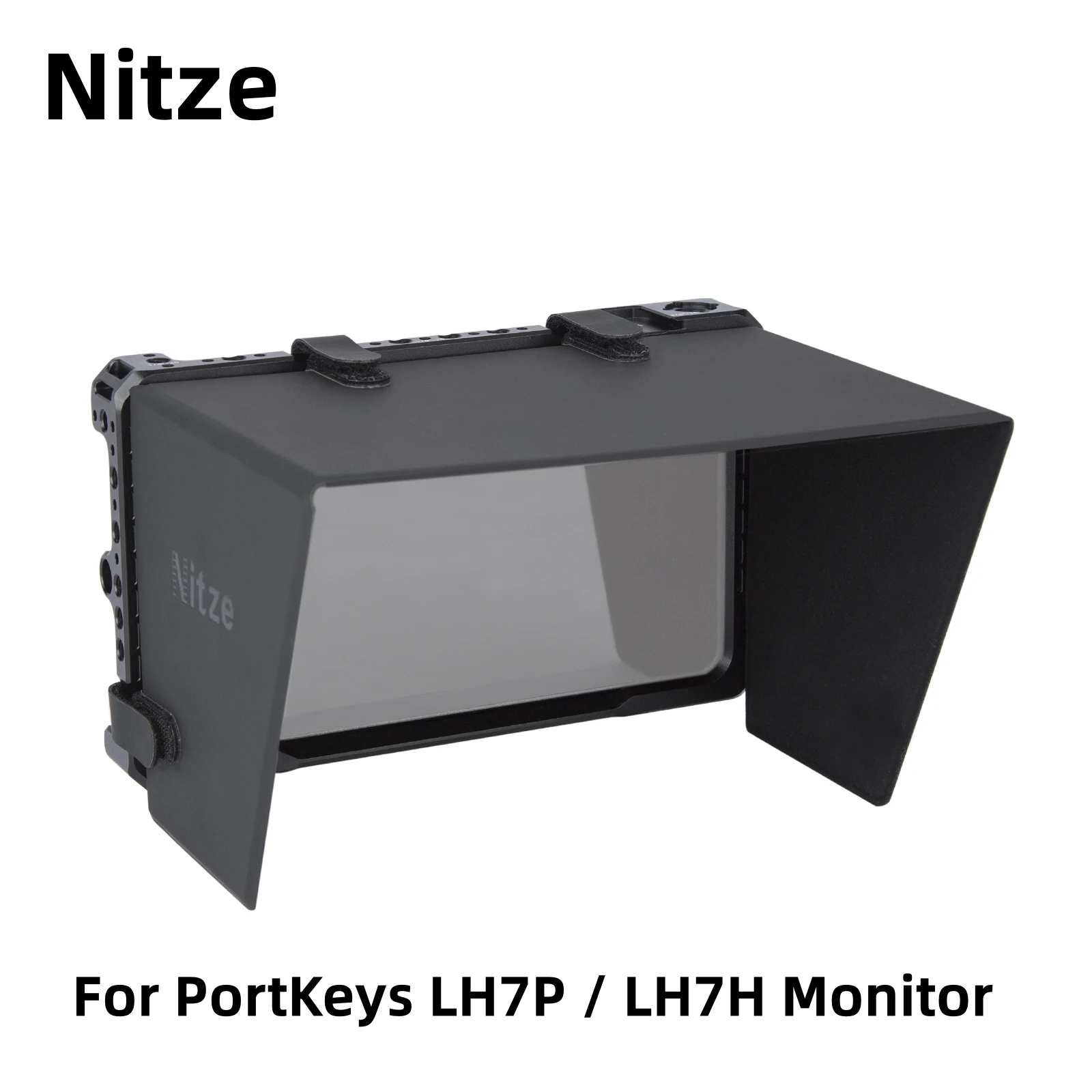 Nitze Cage for PortKeys LH7P / LH7H Monitor with PU Leather Sunhood - JT-I03B