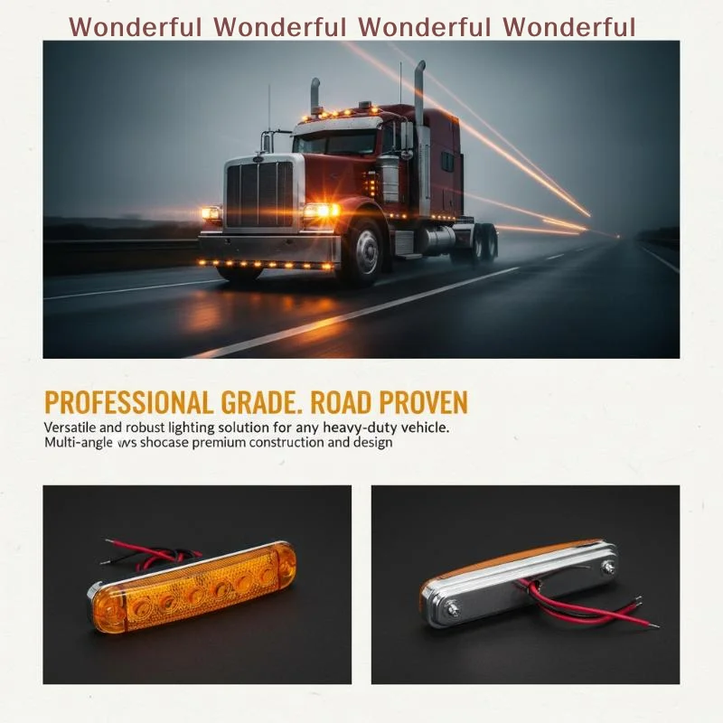 

2Pcs 12V 24V Turn Signal Indicator Lamp 6LED Car External Side Marker Light Trailer Rear Warning Rear Lights For Car Truck Lorry